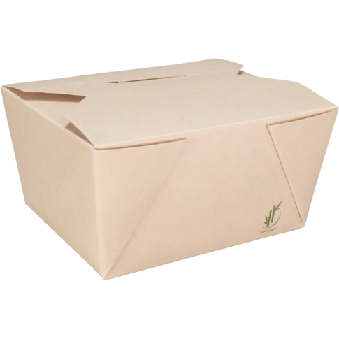 Depa Bak, Bamboepapier + PP, maaltijdbox, 113x90x65mm, naturel