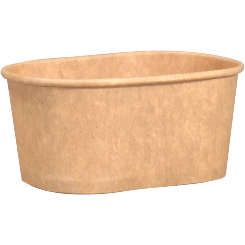 Cup, 250ml, 108x81mm, karton + PP, bruin