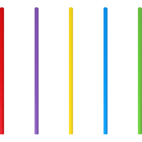 Depa Rietje, drinkrietje, papier, 200mm, Ø6mm, dispenserdoos, assorti