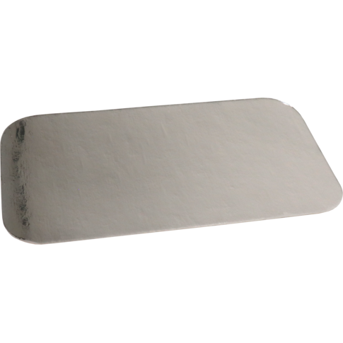 Couvercle, barquette aluminium, Carton + PET, rectangulaire, 195x103x