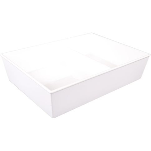 Ornamin Schaal, reusable, onbreekbaar, 2-vaks, sAN, rechthoekig, 1900ml, 260x190x60mm, wit