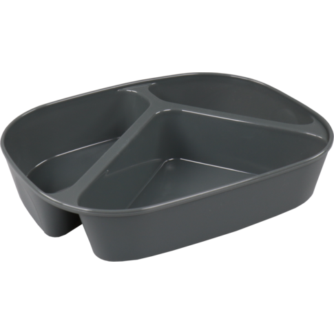 Circ Schaal, menuschaal, reusable, 3-vaks, pP, rechthoekig, 880ml, 236x181x47mm, grijs