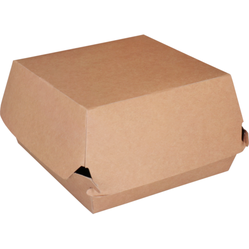Bak, Karton, hamburgerbox, 115x115x70mm, bruin