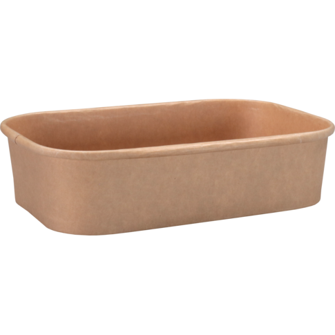 Depa Bak, Karton + PP, 500ml, maaltijdcontainer, 169x117x41mm, bruin