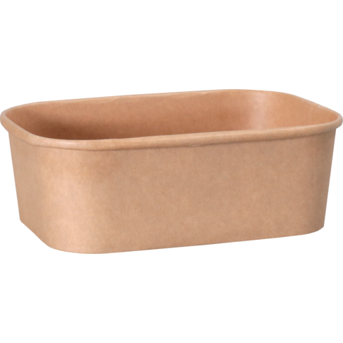 Depa Bak, Karton + PP, 750ml, maaltijdcontainer, 169x117x56mm, bruin