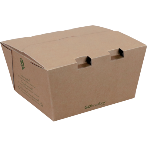 Fonkels Go!Mealbox, 1350ml, 15x15x7.5cm, karton, bruin
