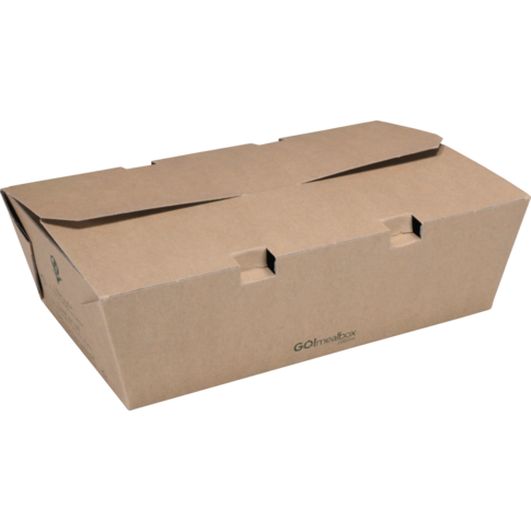 Fonkels Go!Mealbox, 2000ml, 23x14x7.4cm, karton, bruin
