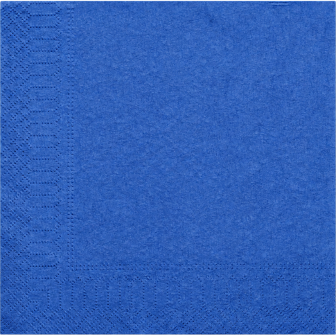 Servet, 1/4 vouw, 2-laags, 33x33cm, cellulose, 20 pakken à 100 stuks, blauw