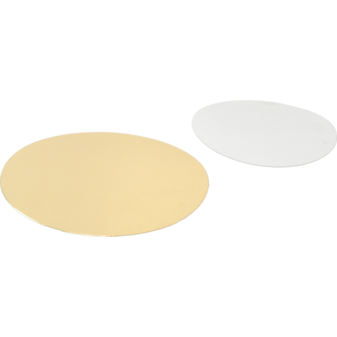 Rondel, Ø16cm, karton + PET, goud/zilver