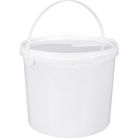 Seau, PP, 187mm, ∅225mm, ronde, 5l, blanc