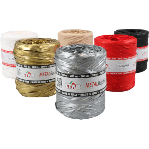 Raffia, 15mm, 200m, wit, foto 2 van 2