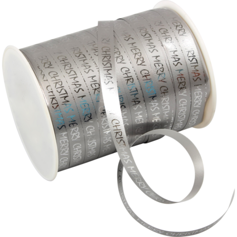 Lint, 10mm, 250m, Merry Christmas, PP, zilver
