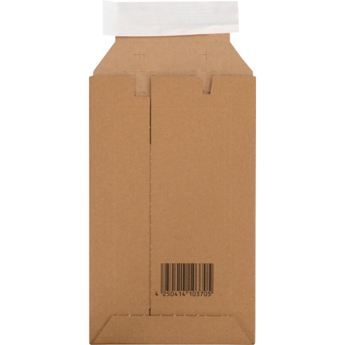 SendProof® Envelope, mailing envelope, 250x150mm, DVD, strip, corrugated cardboard, brown 