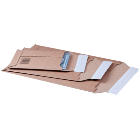 SendProof® Envelop, verzendenvelop, 272x187mm, A5, strip, golfkarton, bruin