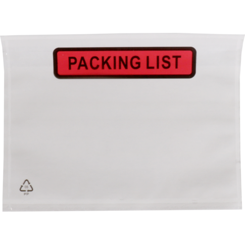 SendProof® Envelop, paklijstenvelop, packing list, 160x122mm, A6/C6, zelfklevend, lDPE, transparant
