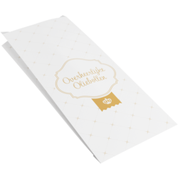 Grand sac en papier pour oliebollen avec l'inscription « Overheerlijk » (Délicieux), peut contenir 3 livres – pour de plus grandes quantités d'oliebollen.