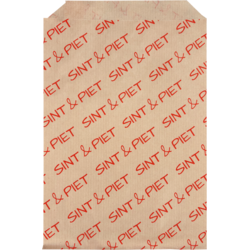 Fourniturenzakje met Sint & Piet design, 15×22 cm, decoratief zakje voor het verpakken van kleine Sinterklaascadeaus.