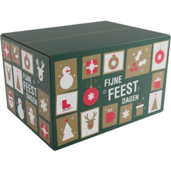 Geräumige Weihnachtsbox mit Kachelmotiv, 39x29x23 cm – nachhaltige FSC-Kartonverpackung für Weihnachtsgeschenke.