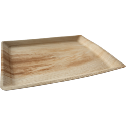 1/2 gastro schaal van naturel palmblad, formaat 32,5 x 26,5 cm