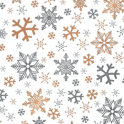 Papier cadeau blanc avec motif flocon de neige – 50 cm de large, 100 m de long – pour un look hivernal élégant.